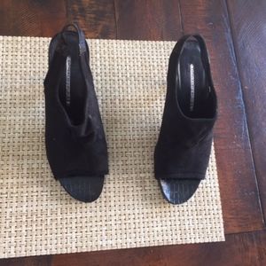 Donald J Pliner Suede Open Toe Shoes